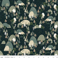 Let's Wander Mountain Music Navy Cotton 43"/44" Fabric Per Yard