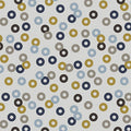 Light Gray Modern Refinement Circle Geo Toss Cotton 43"/44" Fabric Per Yard