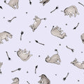 Light Purple Classic Winnie Donkeys Cotton 43"/44" Fabric Per Yard