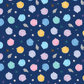Little Shells Navy Cotton 44"/45" Fabric Per Yard