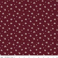 Love You Always Ditsy Maroon Cotton 43"/44" Fabric Per Yard