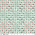 Love You Always Floral Plaid Mist Cotton 43"/44" Fabric Per Yard