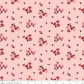 Love You Always Flower Toss Pink Cotton 43"/44" Fabric Per Yard