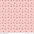 Love You Always Hearts Pink Cotton 43"/44" Fabric Per Yard