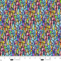 Lt. Blue Crackle Glass Metro Mirage Cotton 44"/45" Fabric Per Yard