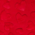 Luxe Cuddle Hearts Scarlet Fabric per yard
