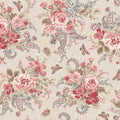 Bouquet Tan Meadow Blush 43"/44" Cotton Fabric Per Yard