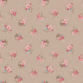 Small Bouquet Tan Meadow Blush 43"/44" Cotton Fabric Per Yard