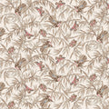 Birds and Butterflies White Meadow Blush 43"/44" Cotton Fabric Per Yard