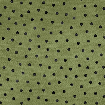 MY Woolies Flannel Spotted Green