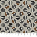 Mid Gray Multi Circle Toss Haberdashery Flannel Fabric per Yard