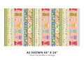 Multi A Prairie Heart Border Stipe fabric per yard
