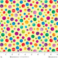 My Very Silly Monster's ABCs Yellow Multi Dots Cotton 44"/45" Fabric Per Yard