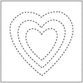 1891 Hearts 6"/9"/12" Stencil