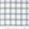 Nantucket Summer Cream Navy Plaid Checks Plaids 44"/45" Fabric Per Yard