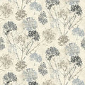 Natural Plaster Dandelion Stamp Cotton Wideback Fabric per yard