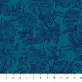 Navy Blue Peonies Indelible by Anna Maria for Northcott Cotton 44"/45" Fabric Per Yard