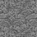 Not So Black and White Mosaic Fan Cotton Wideback Fabric Per Yard