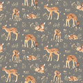 Oh Deer Pewter Cotton Wideback Fabric Per Yard