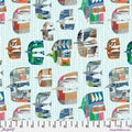 On the Wing Turquoise Cotton 44"/45" Fabric Per Yard