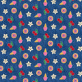 Blue Patch Perfect Sweet Tooth Cotton 43"/44" Fabric Per Yard