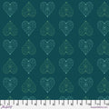 Enrapture by Giucy Giuce Amour - Turquoise Cotton 44"/45" Fabric Per Yard
