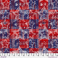 Spangled Stars - Patriotic Americana Cotton 44"/45" Fabric Per Yard
