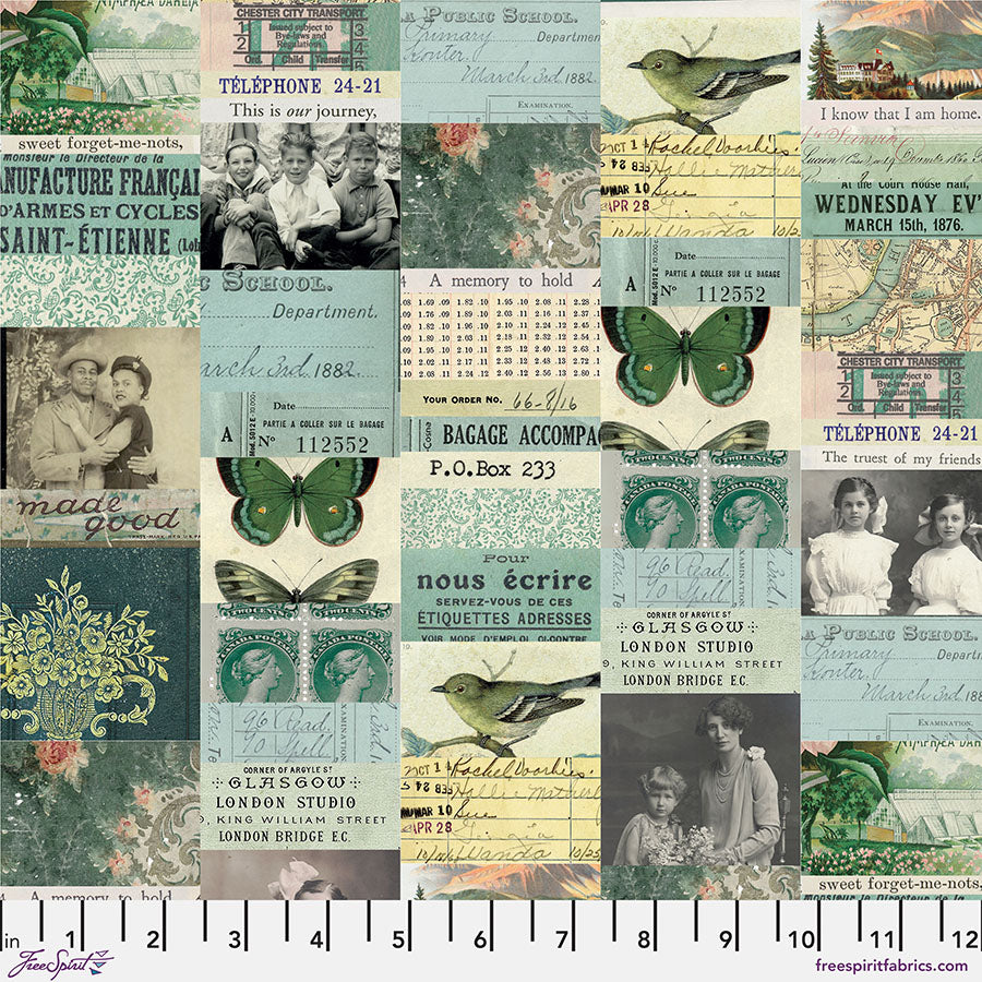 FS Teal Collage Tim Holtz  PWTH270