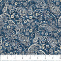Paisley Navy Farmhouse 28607-49 Cotton 44"/45" Fabric Per Yard