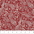 Paisley Red Farmhouse 28607-24 Cotton 44"/45" Fabric Per Yard