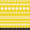 Paper Cuts 2 Starfruit Yellow Stripes Knit Cotton 43"/44" Fabric Per Yard