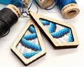 Pathways Bargello Earrings Eucalypt