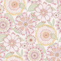 Pink Blush Floral Medallions Cotton Wideback Fabric per yard