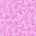 Pink Fern & Foliage Blissful Blooms Cotton 43"/44" Fabric Per Yard