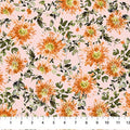 Pink Large Floral Flourish Cotton 44"/45" Fabric Per Yard
