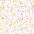 Pink Yellow Paint Splatter Cotton Wideback Fabric per yard
