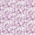 Purple Floral Daphne 44"/45" Cotton Fabric Per Yard