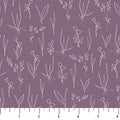 Purple Line Floral Flourish Cotton 44"/45" Fabric Per Yard