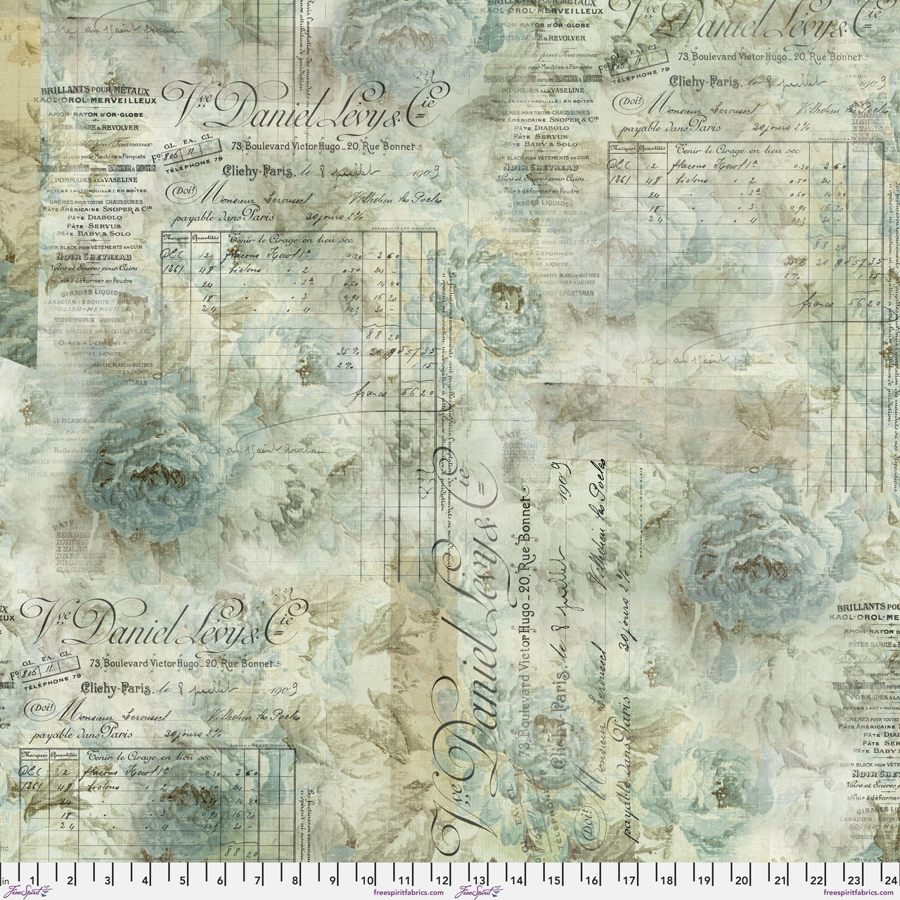 FS  Receipt - Aqua Eclectic Elements Quilt Backs Digital Backing Fabric -