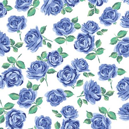 SF Blue Bonnet Cottage Rose Lane Yorkshire Quilting Cuddle