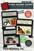 Quarter 4 Calendar Series Machine Embroidery with Buttons