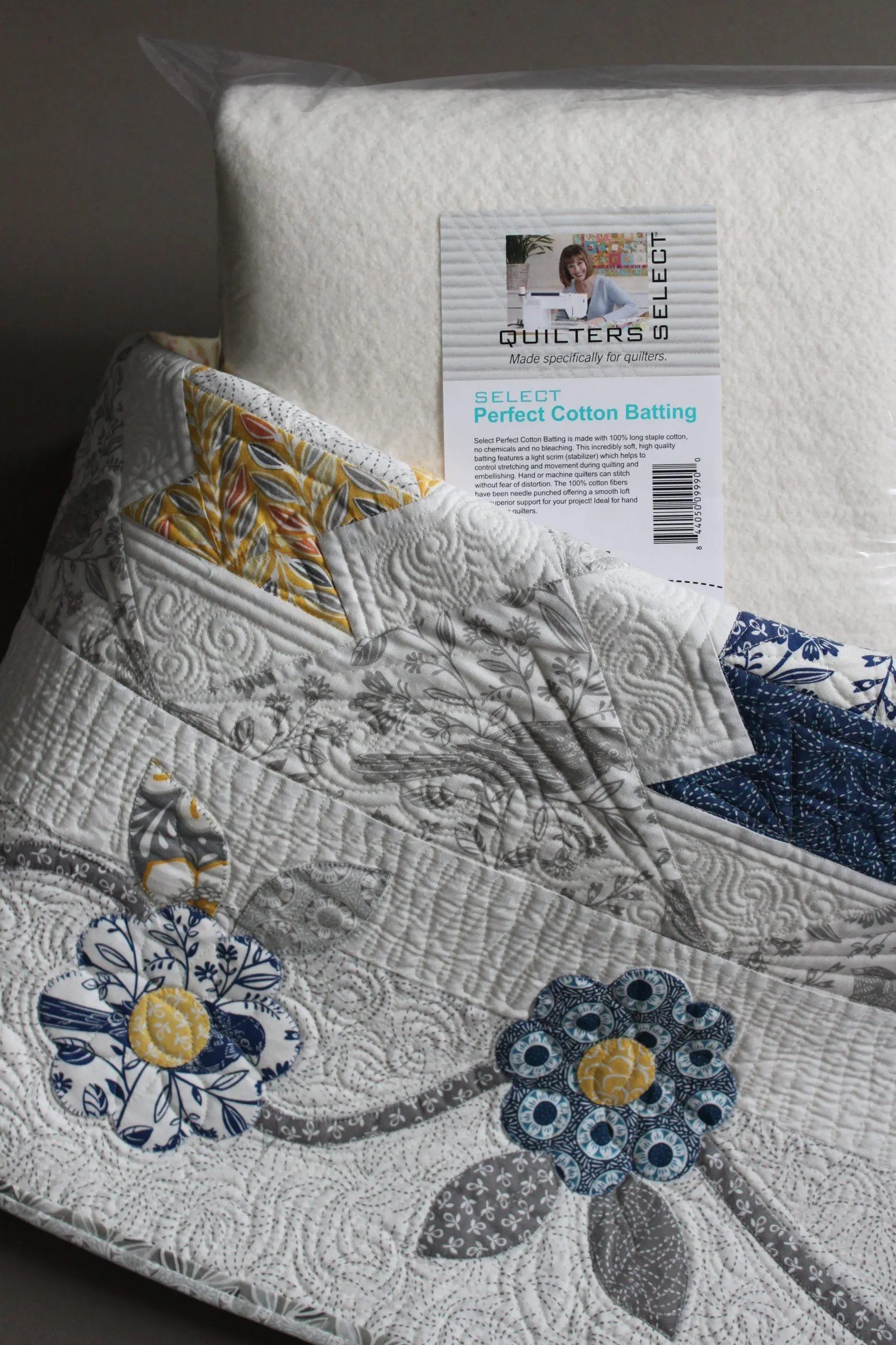 Quilters Select Perfect Cotton Batting 93" x 100" - Full  Cut