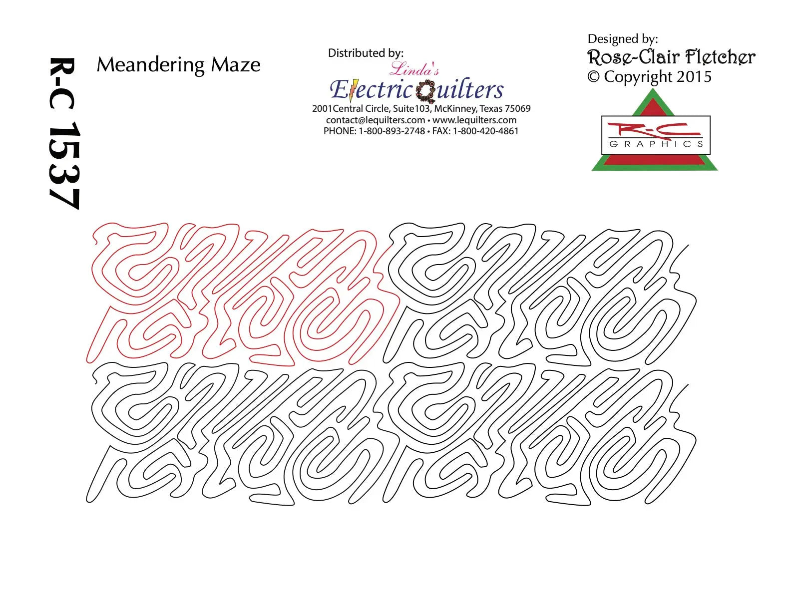 1537 Meandering Maze Pantograph by Rose-Clair Fletcher