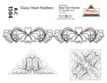 1504 Daisy Heart Feathers Pantograph And Blocks by Rose-Clair Fletcher