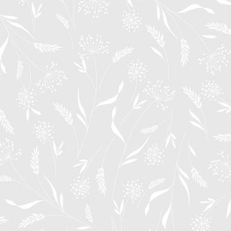 PB Delicate Sprigs White on White