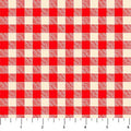 Red And Ivory Gingham Camping Therapy Cotton 44"/45" Fabric Per Yard