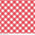 Red Cayenne Lori Holt Bee Ginghams Cotton Wideback Fabric per yard
