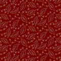 Red Holly Cozy Christmas Cotton Wideback Fabric per yard