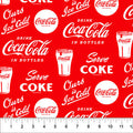 Red Ice Cold Coca-Cola Cotton 44"/45" Fabric Per Yard