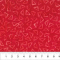 Red Scattered Triangle Celebration Cotton 44”/45” Fabric Per Yard